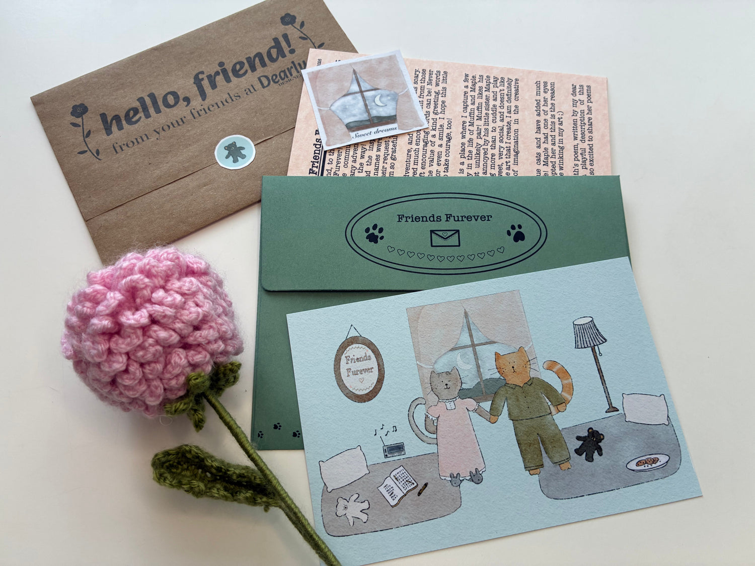 Friends Furever Mail Club subscription contents